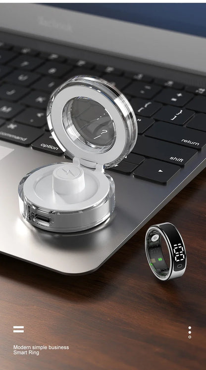 New Smart Ring 2025 Display Screen Gestures Control Video 5ATM Waterproof Remote Camera Blood Oxygen Monitor Multi Sports Mode