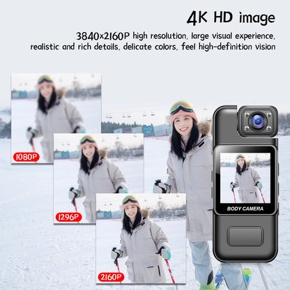 Ultra HD 8K Wifi Camera Digital Video Mini Portable Handheld Law Enforcement Recorder 180° Rotatable Lens Outdoor Sports Camera