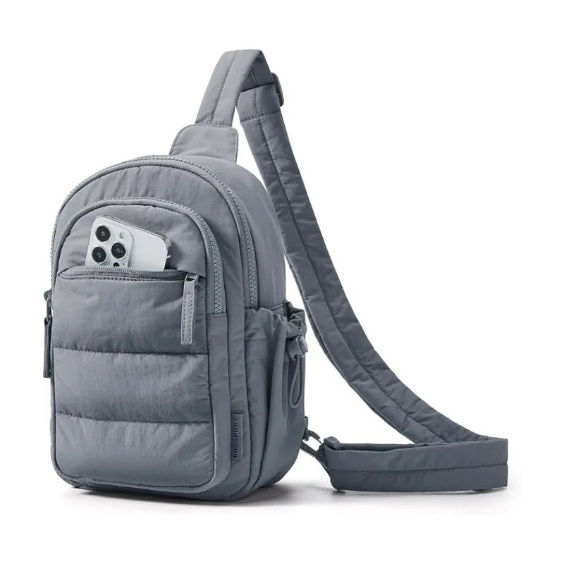 Women's Chest Bag Small Single Shoulder Bag Leisure Travel Phone Pouch with Card Slots Outdoor Sports Female's Sling Backpack