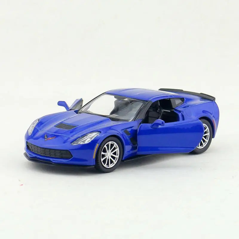1:36 Chevrolet Corvette C7 Scale Metal Diecast Replica Home Office Miniature Art Vehicle Decoration Kid Boy Toy X72