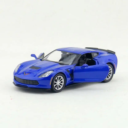 1:36 Chevrolet Corvette C7 Scale Metal Diecast Replica Home Office Miniature Art Vehicle Decoration Kid Boy Toy X72