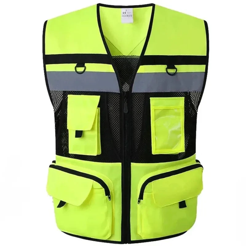 Custom Logo High Visibility Vest Safety Vest Personalized Night Cycling Work Clothes For Construction Workers