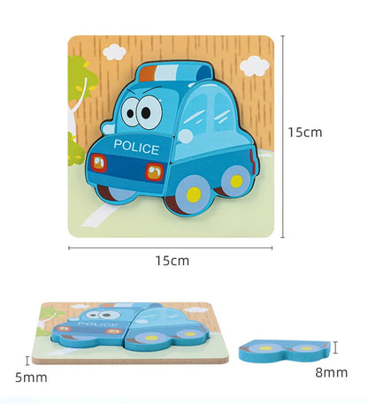 Kids Montessori 3D Wooden Puzzle Hands Grab Child Puzzle Educational Learning Toys Baby Games Puzzles For Kids 1 2 3 Years Old