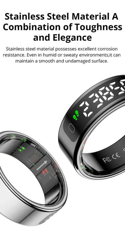 COLMI R12 Smart Ring with Display Screen and Touch, Health Manager, Wireless Charging, 5 ATM Waterproof For Men Women