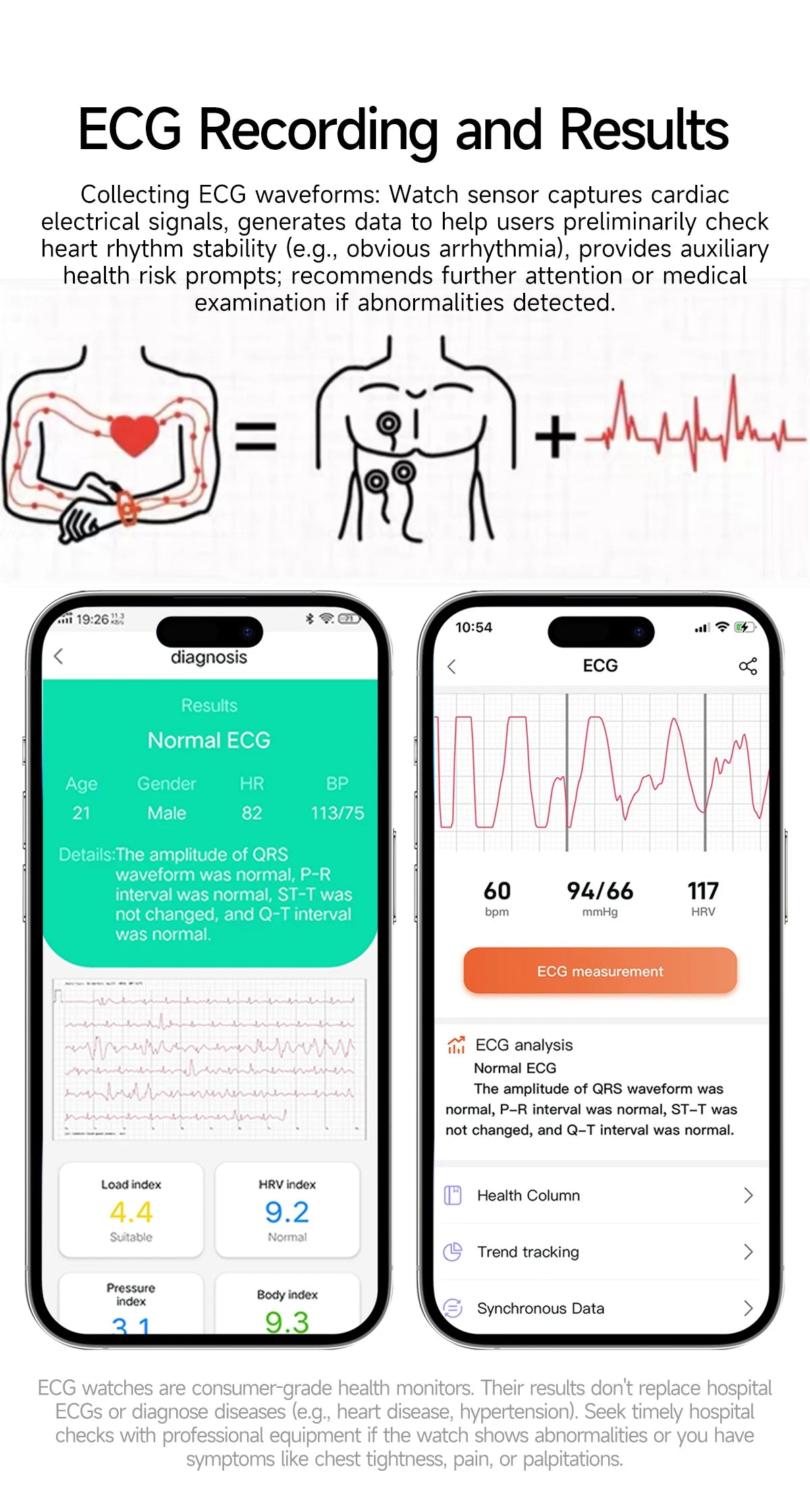 2025New 650nm Laser Conditioning Sapphire Glass Smart Watch Men ECG Heart Rate Micro Physical Exam Health Smartwatch Temperature