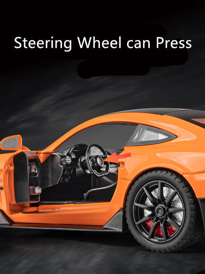 1/24 Benzs-GT GTR Alloy Sports Car Model Diecast & Toy Vehicles Metal Racing Car Model High Simulation Sound and Light Kids Gift