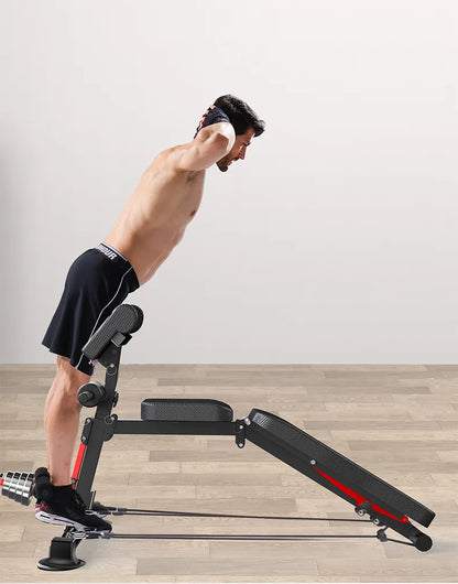 Foldable Adjustable Weight Bench Fitness Weight Bench with Height Adjustable for Home Gym Full Body Workout