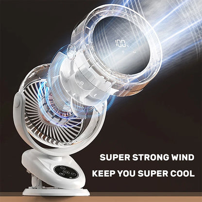 Car Fan Camping Fan 5-Speeds Electric Air Circulator Ceiling Fan Ultra-quiet Clip-on Fan Household Outdoor Cooling Ventilador