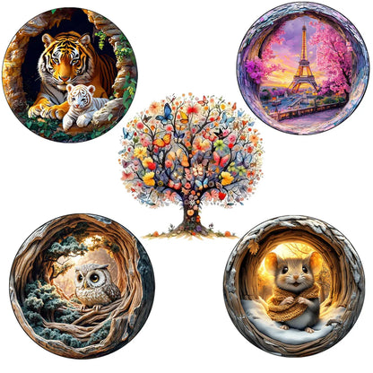 Populal Cat Jigsaw Wooden Puzzle Children'S Puzzle Gifts Unique Family Puzzle Games Intelligent Wooden Diy Crafts Games Puzzles