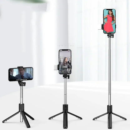 Retractable Desktop Universal Tripod Phone Holder For Live Broadcast / Portable Desk Live Stream Tripod