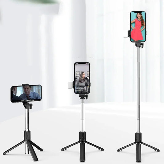 Retractable Desktop Universal Tripod Phone Holder For Live Broadcast / Portable Desk Live Stream Tripod