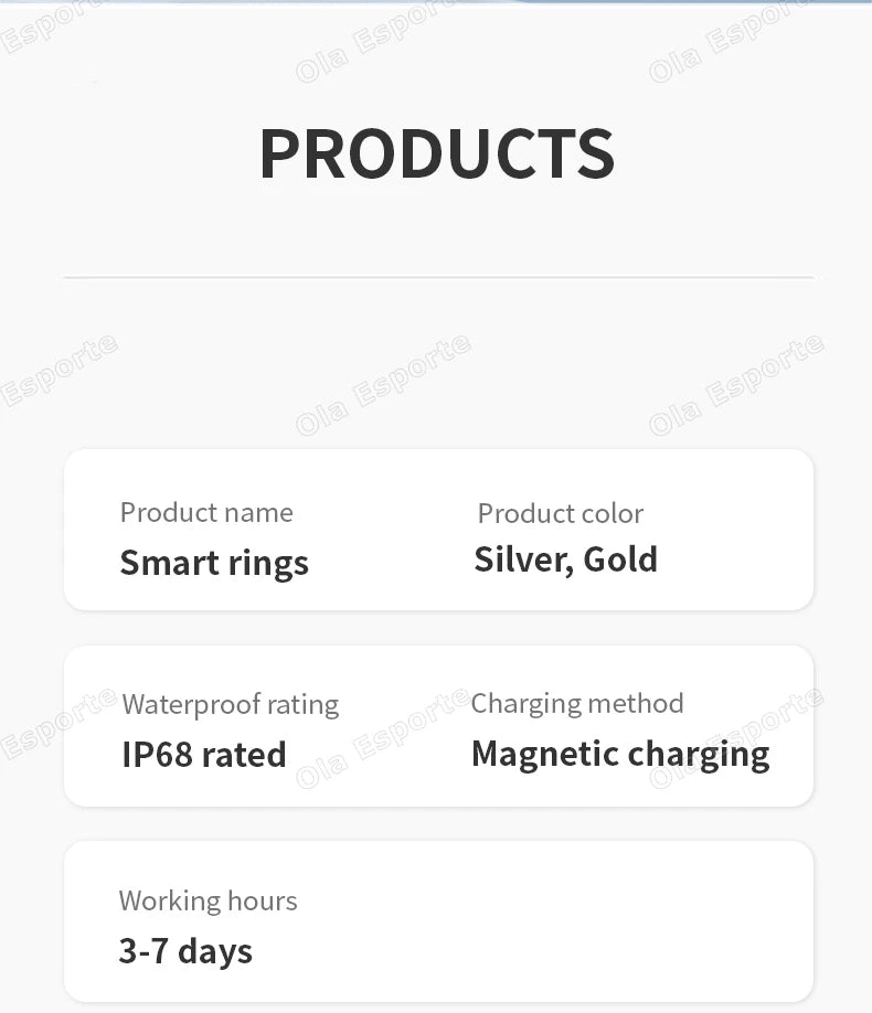 Diamond Fashion Women Smart Ring With Box IP68 Waterproof Lady ring Heart Rate Health Monitor Sports Pedometer Fitness Rings New