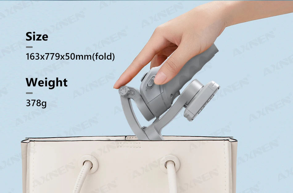 HQ6 3-Axis Handheld Gimbal Mobile Phone Shooting Stabilizer with Fill Light, Zoom, Face Tracking, Animal Following for Cellphone