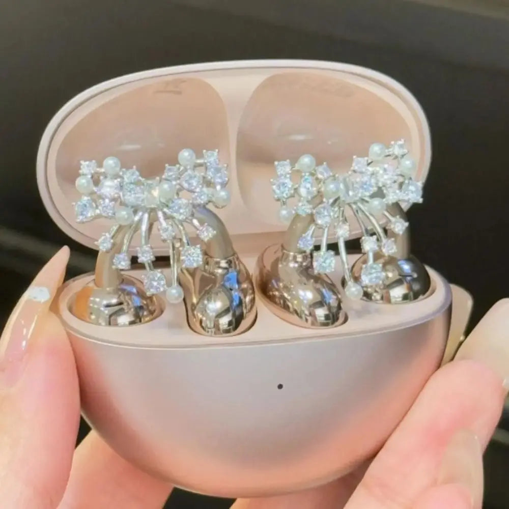 1PC DIY Headphone Diameter Buckle Zircon Decorative Headphone Decoration Clip Removeable Easy to Install Earbud Accessories