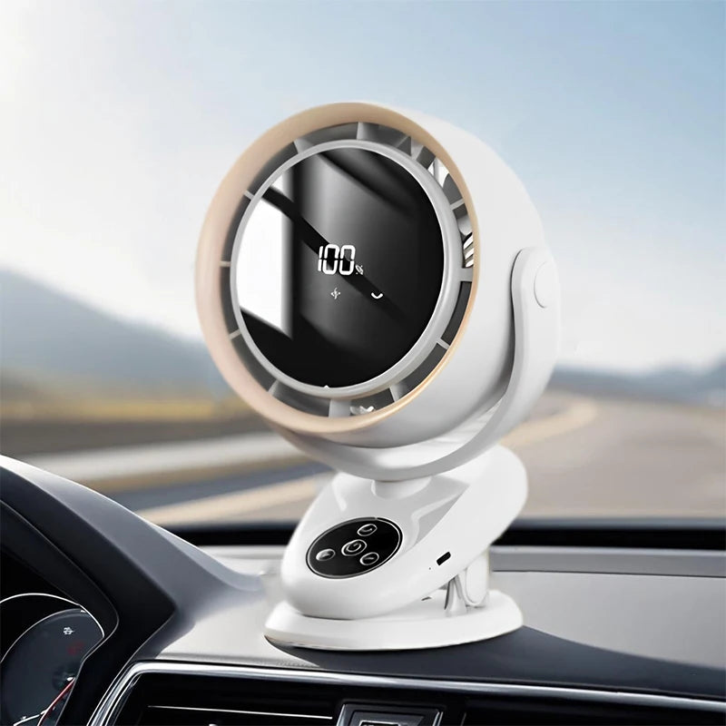 Car Fan Camping Fan 5-Speeds Electric Air Circulator Ceiling Fan Ultra-quiet Clip-on Fan Household Outdoor Cooling Ventilador