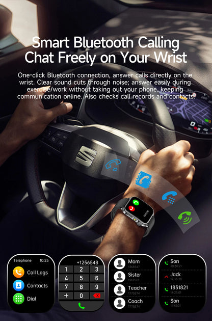 2025New 650nm Laser Conditioning Sapphire Glass Smart Watch Men ECG Heart Rate Micro Physical Exam Health Smartwatch Temperature