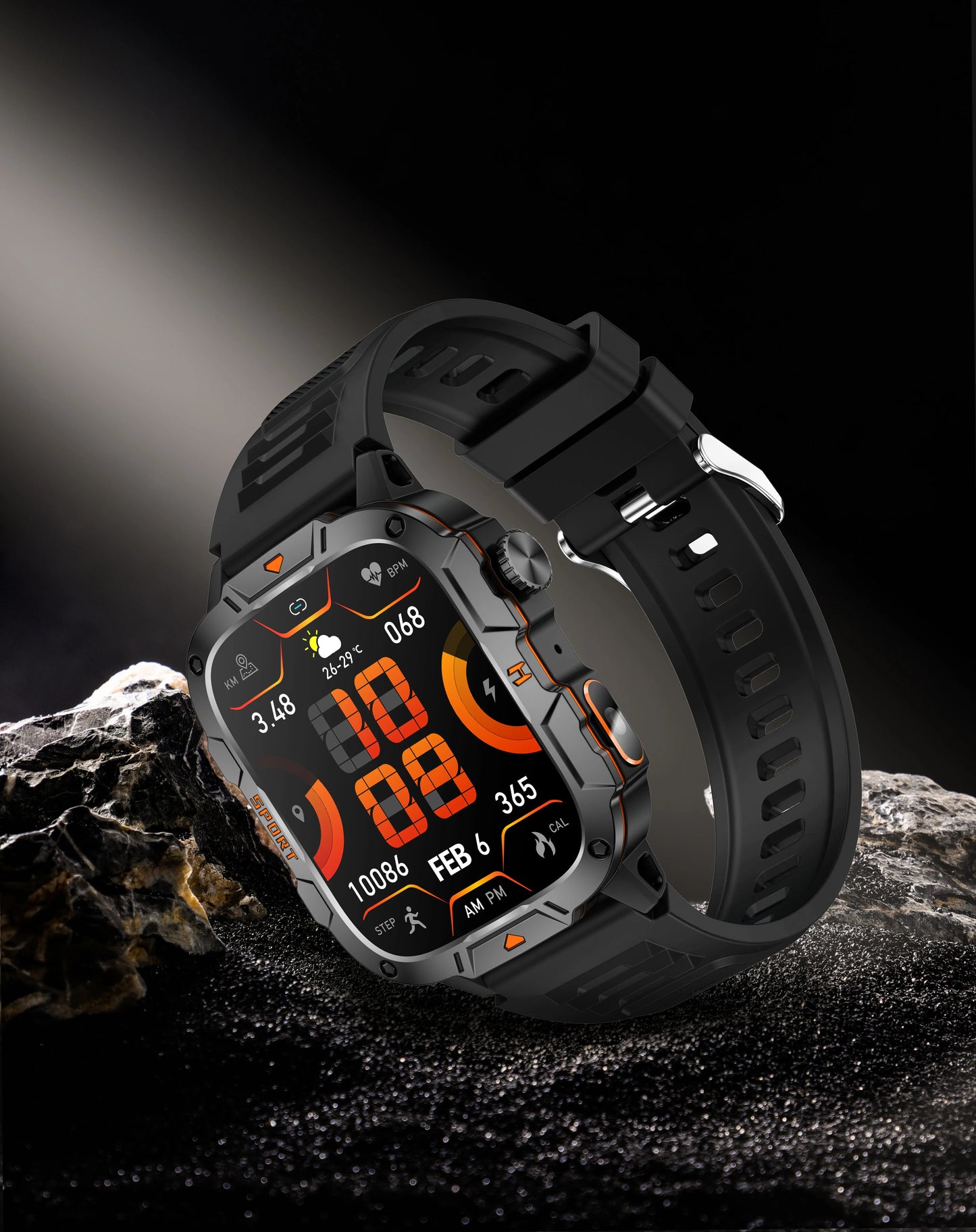 2025 New For Xiaomi Military Grade Smart Watch Men 1.96" AMOLED Screen 5ATM Waterproof Sports Fitness Tracker BT Call Smartwatch