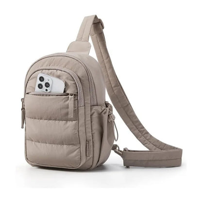 Women's Chest Bag Small Single Shoulder Bag Leisure Travel Phone Pouch with Card Slots Outdoor Sports Female's Sling Backpack