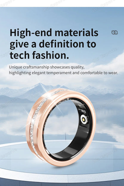 Diamond Fashion Women Smart Ring With Box IP68 Waterproof Lady ring Heart Rate Health Monitor Sports Pedometer Fitness Rings New