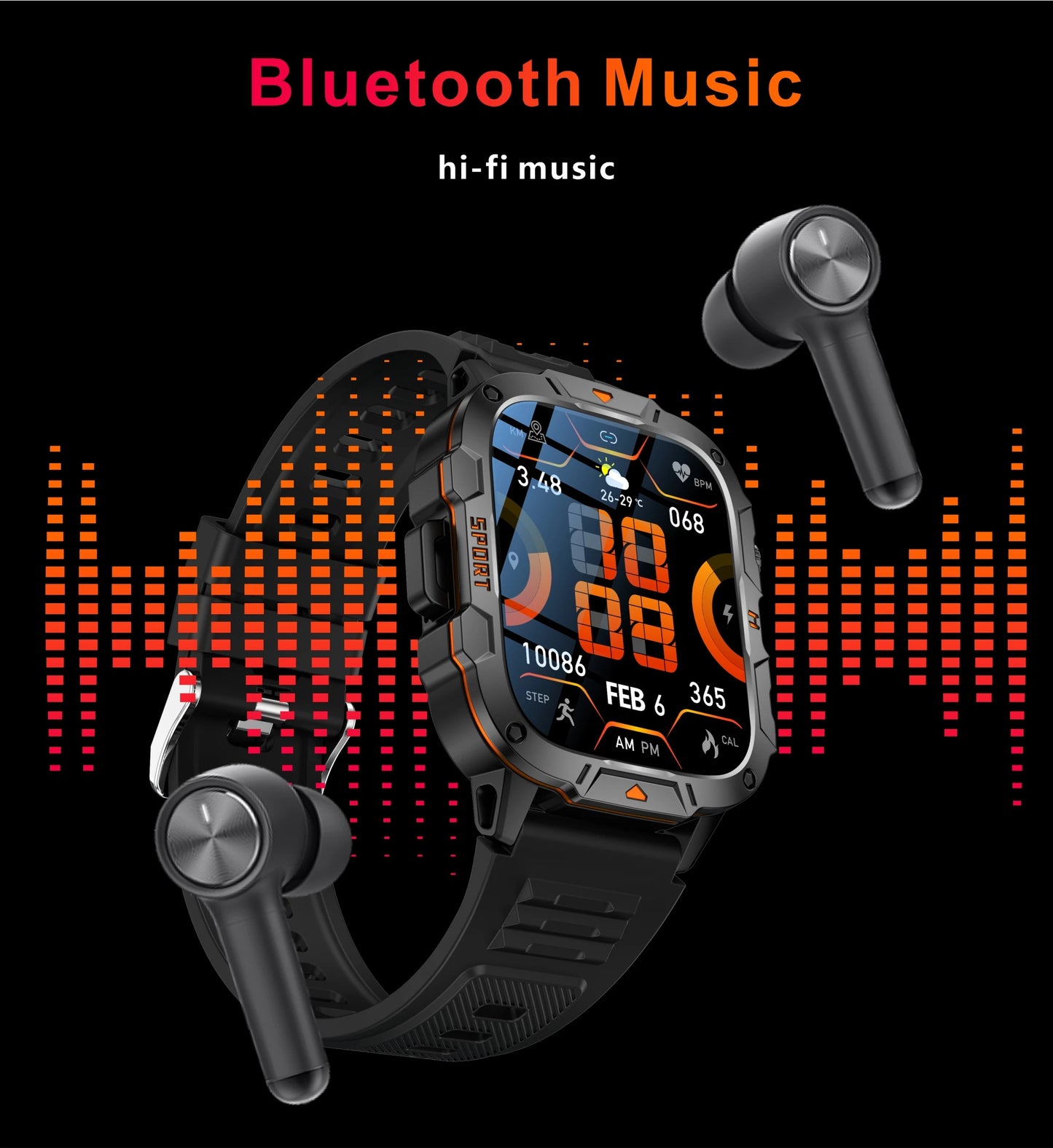 2025 New For Xiaomi Military Grade Smart Watch Men 1.96" AMOLED Screen 5ATM Waterproof Sports Fitness Tracker BT Call Smartwatch