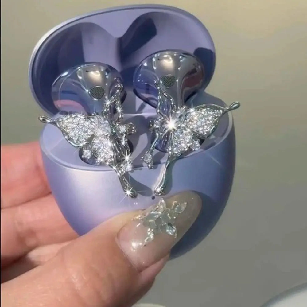 1PC DIY Headphone Diameter Buckle Zircon Decorative Headphone Decoration Clip Removeable Easy to Install Earbud Accessories