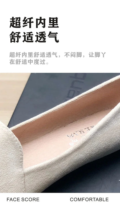 Women Flats Pointed Toe Solid Color Black Flats for Women Dressy Comfort Foldable Flats for Women Leopard Brown Flat Heel Shoes