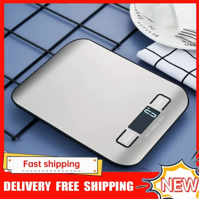 1pc 10KG LCD Digital Display Electronic Scale Household Kitchen Scale Food Baking Scale 22bl Personal Table Scale Weight Scale