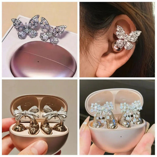1PC DIY Headphone Diameter Buckle Zircon Decorative Headphone Decoration Clip Removeable Easy to Install Earbud Accessories