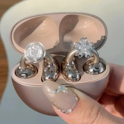 1PC DIY Headphone Diameter Buckle Zircon Decorative Headphone Decoration Clip Removeable Easy to Install Earbud Accessories