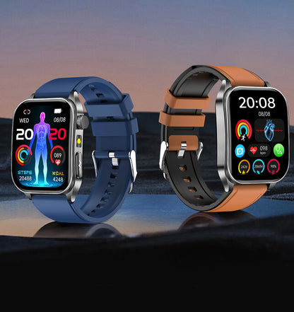 2025New 650nm Laser Conditioning Sapphire Glass Smart Watch Men ECG Heart Rate Micro Physical Exam Health Smartwatch Temperature