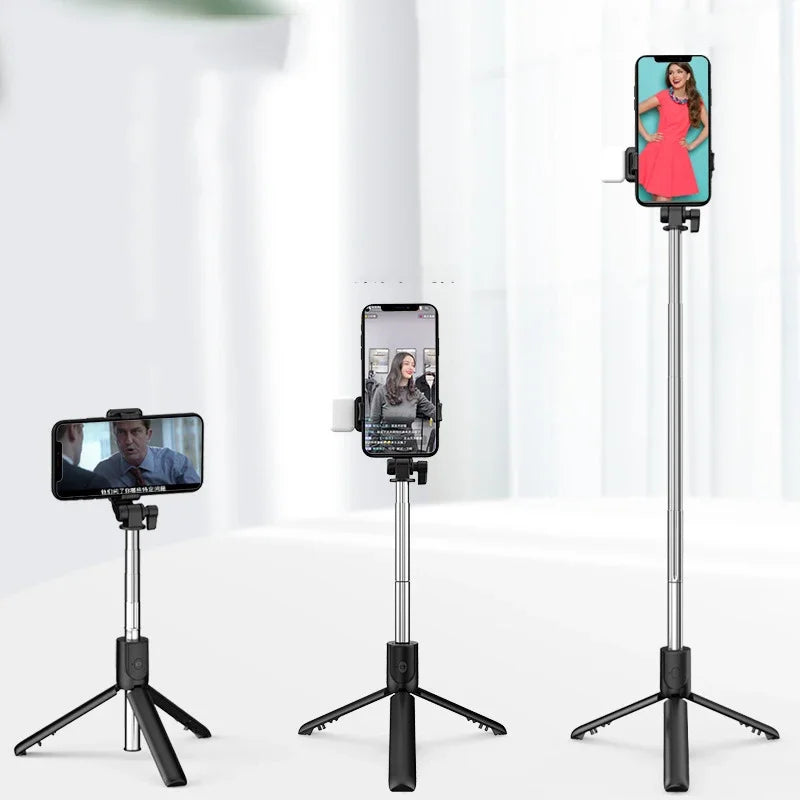 Retractable Desktop Universal Tripod Phone Holder For Live Broadcast / Portable Desk Live Stream Tripod