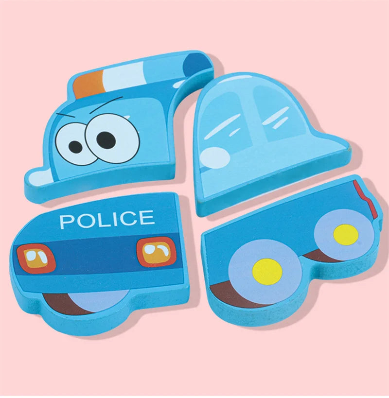 Kids Montessori 3D Wooden Puzzle Hands Grab Child Puzzle Educational Learning Toys Baby Games Puzzles For Kids 1 2 3 Years Old