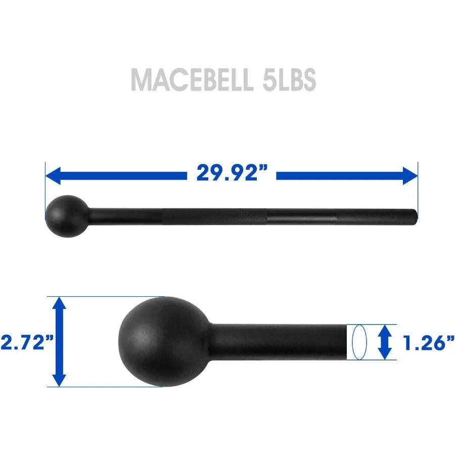 Yes4All Steel Mace Bell for Strength Training Ideal for Full Body Muscle Development Shoulder Grip and Forearm Workouts Effecti