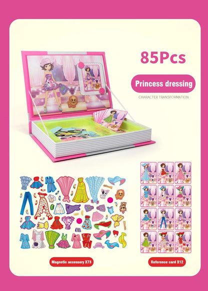 Kids Magnetic Puzzle Book 3d Cartoon 2 - 6 Years Old Kindergarten Advanced Games Puzzles Montessori Education Children Toys Gift