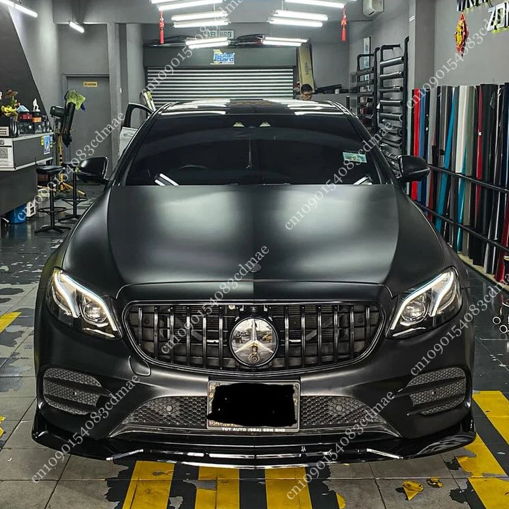 Front Bumper Splitter For Mercedes-Benz E Class W213 E260 E300 E43 AMG 4-Door 2017-2020 Pre-facelift Spoiler Diffuser Bodykits