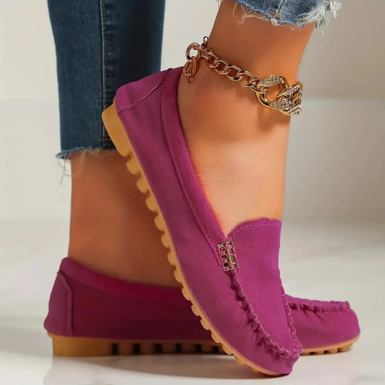 Women Casual Shoes 2024 New Spring and Autumn Flat Loafers Shoes Women Fashion Non-slip Soft Denim Flat Shoes Zapatos De Mujer