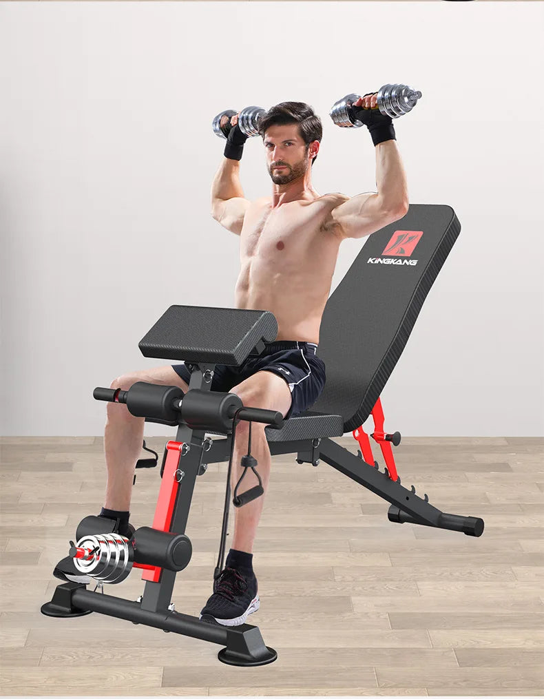 Foldable Adjustable Weight Bench Fitness Weight Bench with Height Adjustable for Home Gym Full Body Workout