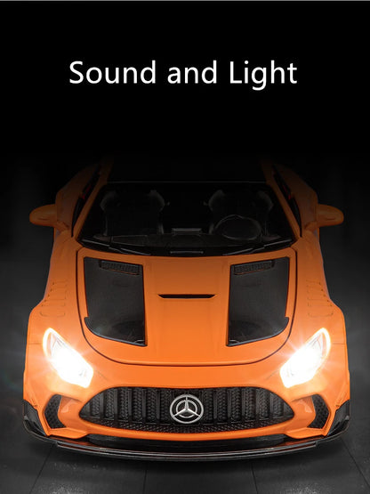 1/24 Benzs-GT GTR Alloy Sports Car Model Diecast & Toy Vehicles Metal Racing Car Model High Simulation Sound and Light Kids Gift