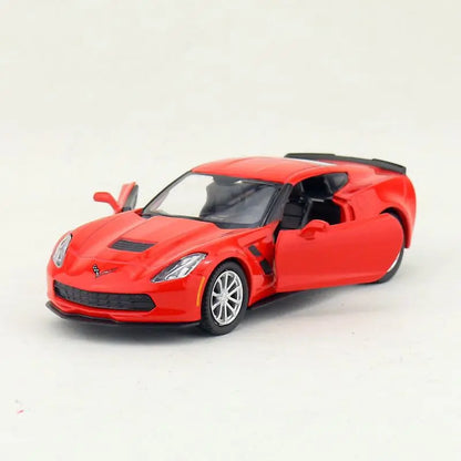 1:36 Chevrolet Corvette C7 Scale Metal Diecast Replica Home Office Miniature Art Vehicle Decoration Kid Boy Toy X72