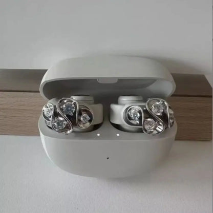 1PC DIY Headphone Diameter Buckle Zircon Decorative Headphone Decoration Clip Removeable Easy to Install Earbud Accessories