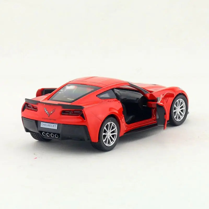 1:36 Chevrolet Corvette C7 Scale Metal Diecast Replica Home Office Miniature Art Vehicle Decoration Kid Boy Toy X72