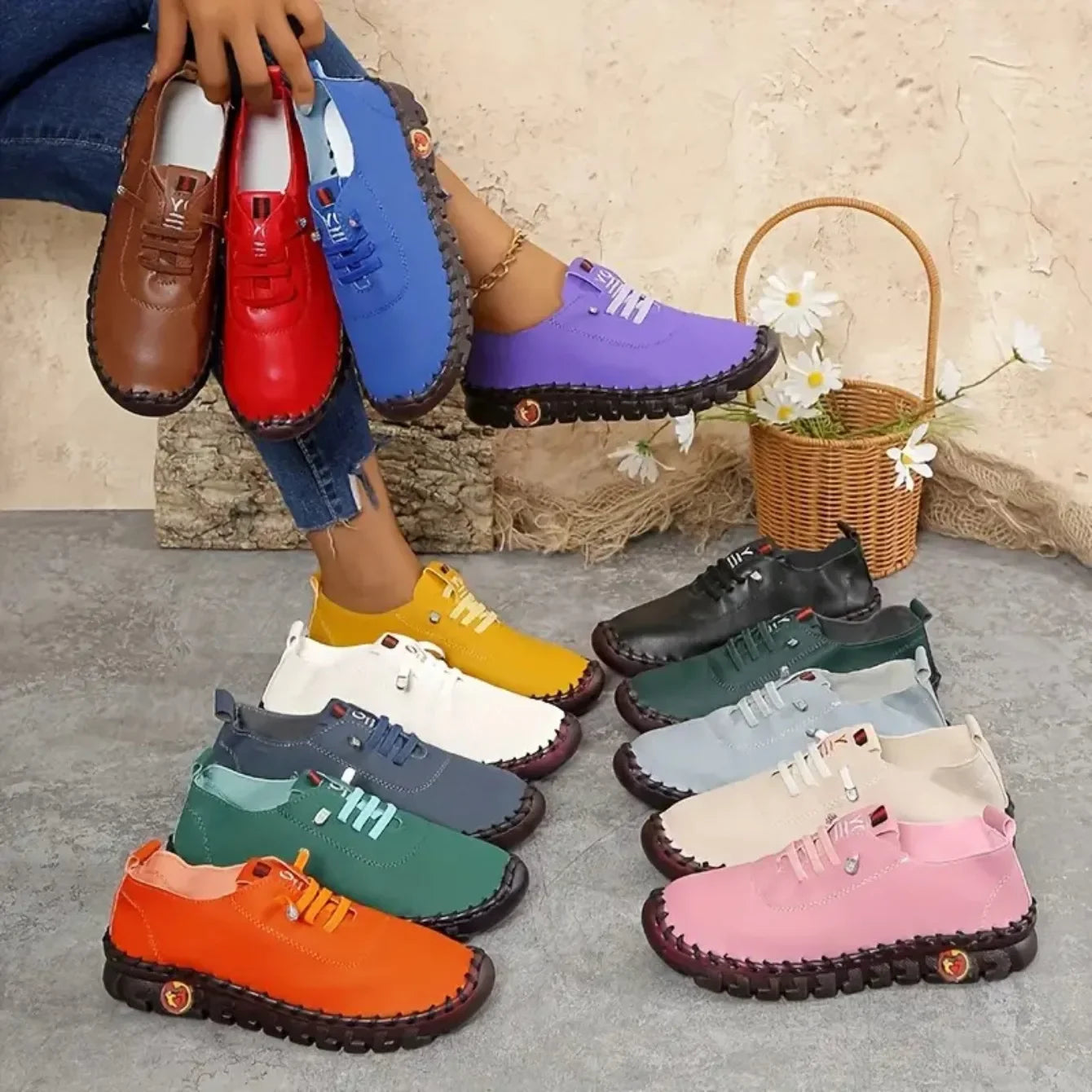 Women Sneakers National Tide Designer Mom Shoes for Women New Thick Bottom Fashion Sneakers Women Comfortable Outdoor Loafers