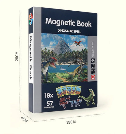 Kids Magnetic Puzzle Book 3d Cartoon 2 - 6 Years Old Kindergarten Advanced Games Puzzles Montessori Education Children Toys Gift