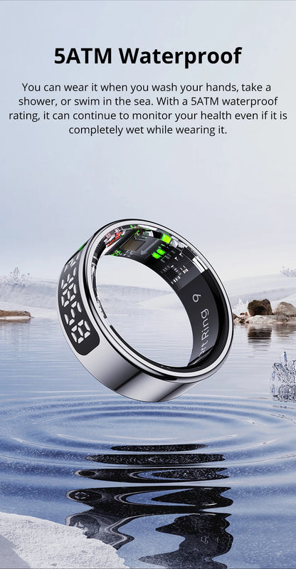 COLMI R12 Smart Ring with Display Screen and Touch, Health Manager, Wireless Charging, 5 ATM Waterproof For Men Women