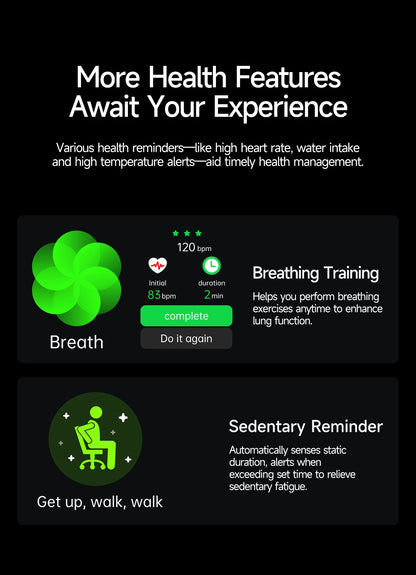 2025New 650nm Laser Conditioning Sapphire Glass Smart Watch Men ECG Heart Rate Micro Physical Exam Health Smartwatch Temperature