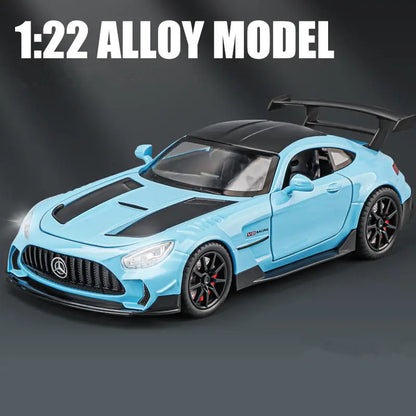 1/24 Benzs-GT GTR Alloy Sports Car Model Diecast & Toy Vehicles Metal Racing Car Model High Simulation Sound and Light Kids Gift
