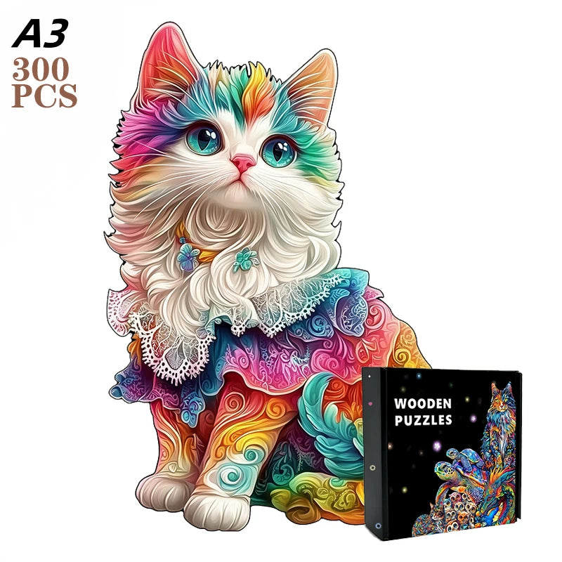 3D Train forest Wooden Jigsaw Puzzle For adult and kids 300pcs high challenge Educational Gift Interactive Games Puzzles Wood