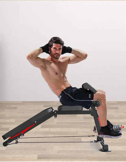 Foldable Adjustable Weight Bench Fitness Weight Bench with Height Adjustable for Home Gym Full Body Workout