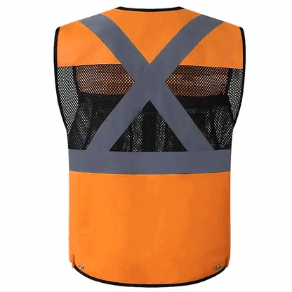 Custom Logo High Visibility Vest Safety Vest Personalized Night Cycling Work Clothes For Construction Workers