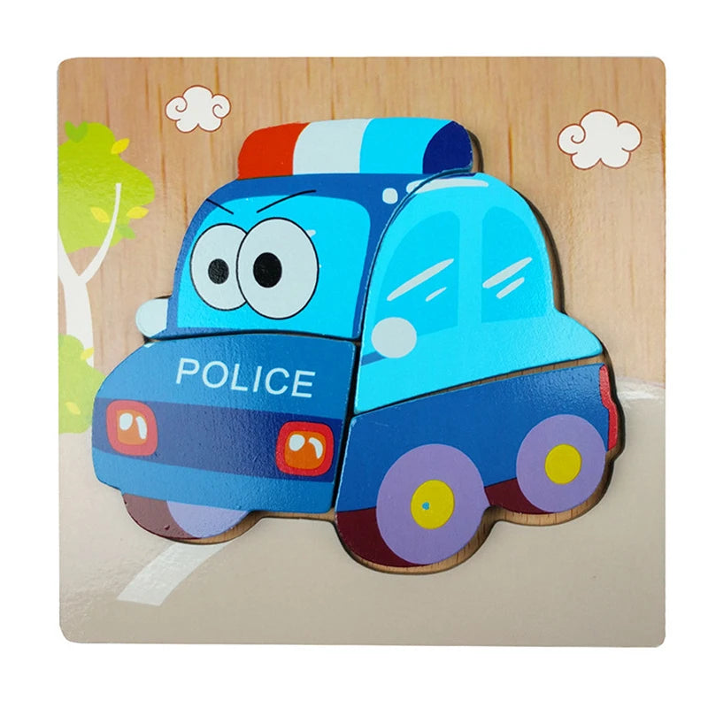 Kids Montessori 3D Wooden Puzzle Hands Grab Child Puzzle Educational Learning Toys Baby Games Puzzles For Kids 1 2 3 Years Old